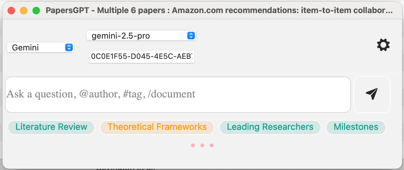Right click to open literature review in PapersGPT.